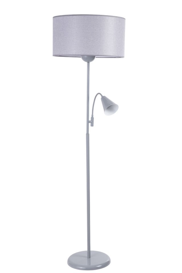 DEVİN GRİ LAMBADER SİLİNDİR AÇIK HASIR GRİ ABAJURLU