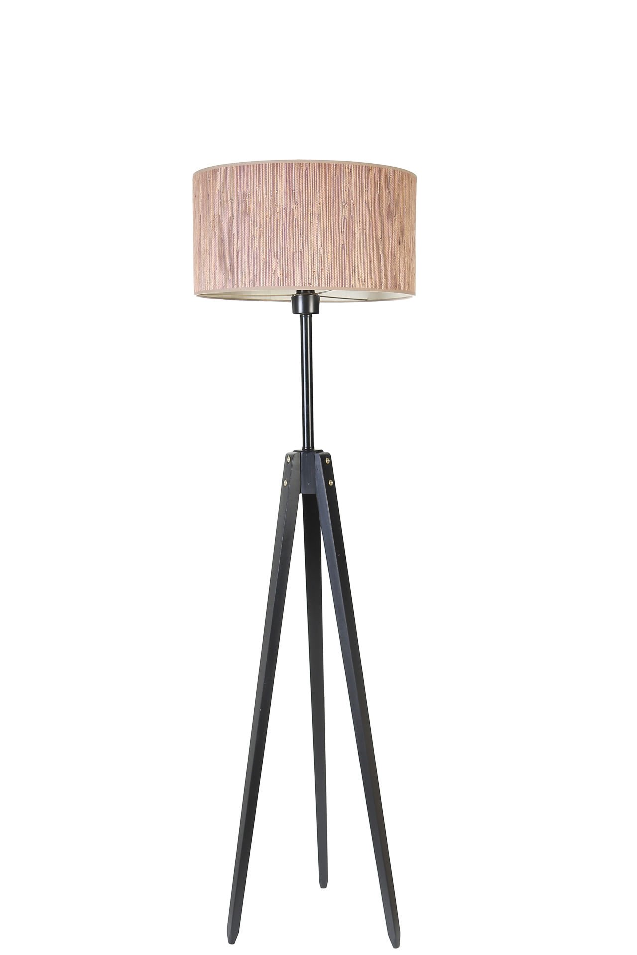 KANARYA SİYAH LAMBADER SİLİNDİR BAMBU 04 ABAJURLU