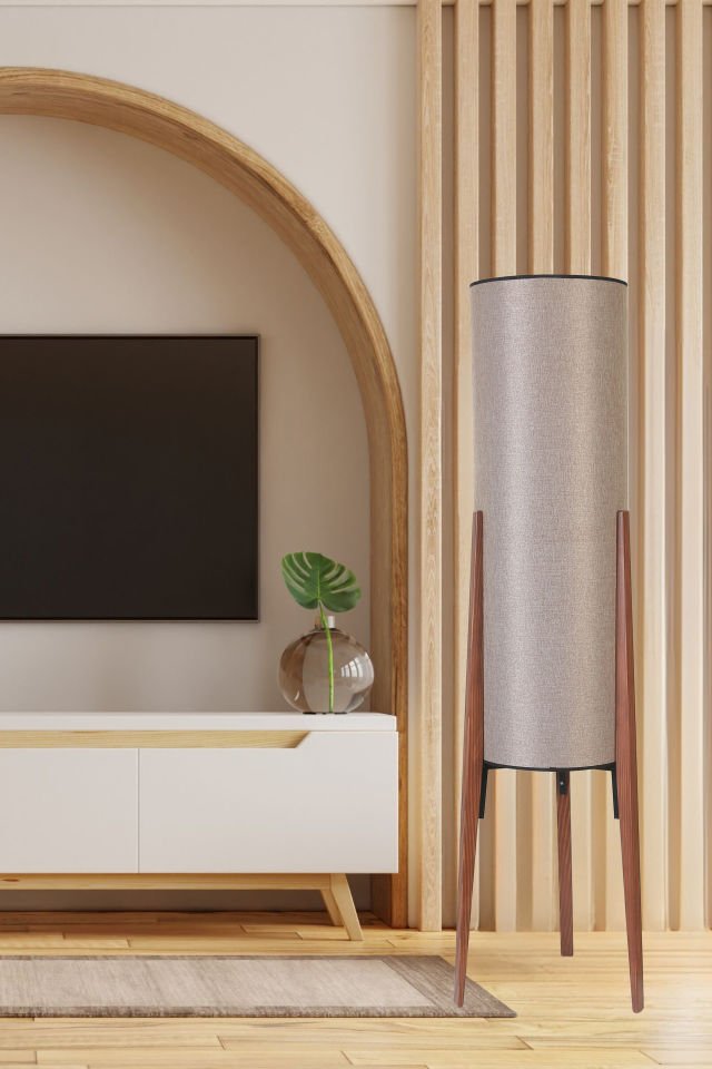 NAVAS CEVİZ LAMBADER KOYU HASIR ABAJURLU