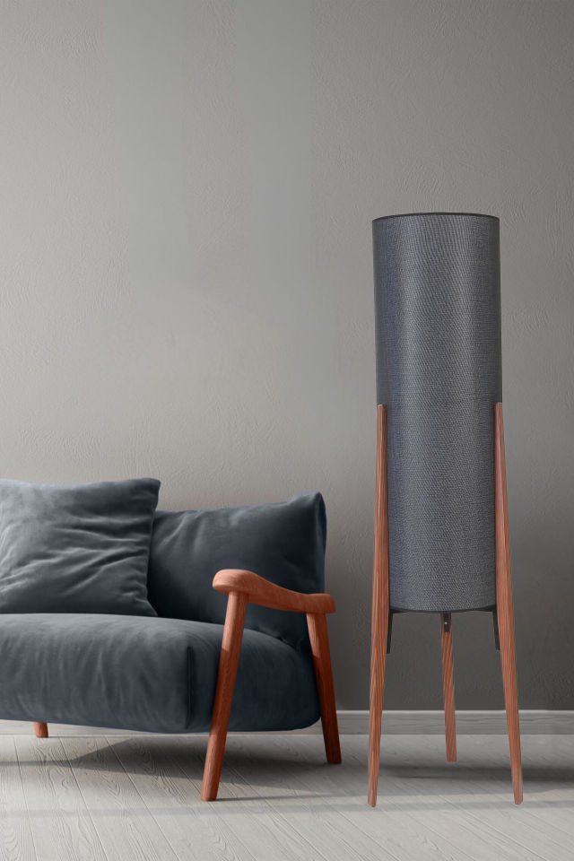 NAVAS CEVİZ LAMBADER HASIR SİYAH ABAJURLU