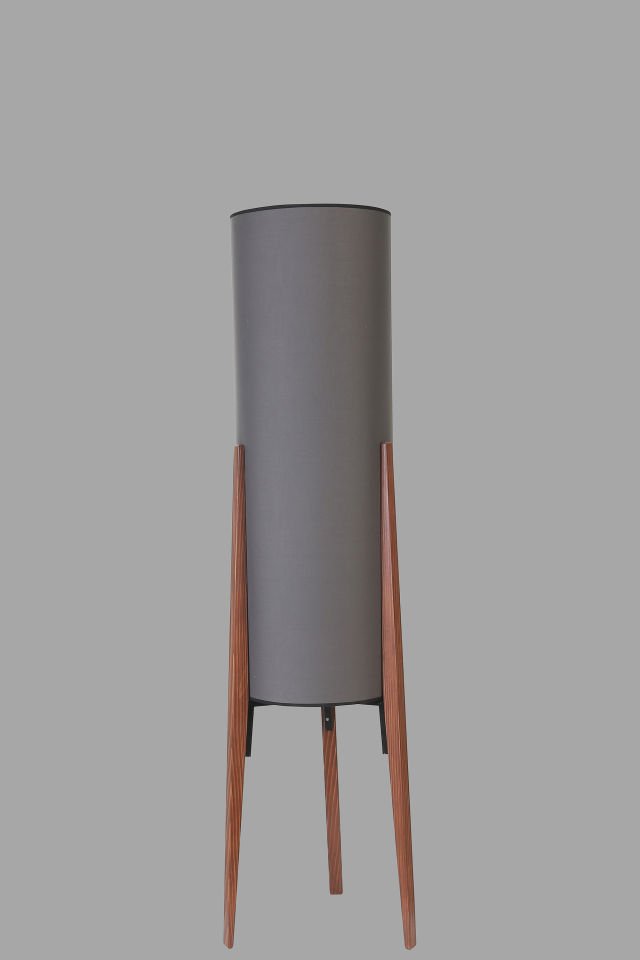 NAVAS CEVİZ LAMBADER KOYU GRİ ABAJURLU