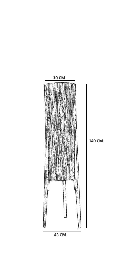 NAVAS CEVİZ LAMBADER BAMBU 06 ABAJURLU