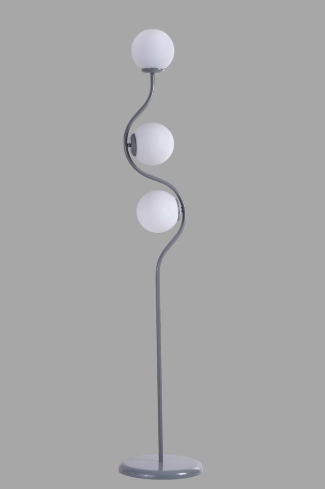 TURAN 3 LÜ GRİ LAMABDER BEYAZ CAMLI