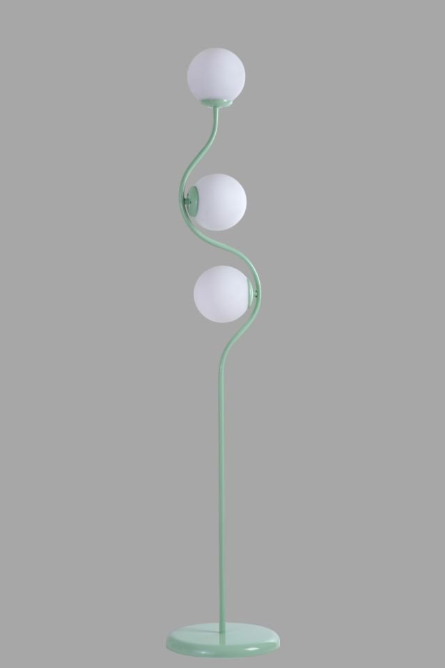 TURAN 3 LÜ YEŞİL LAMABDER BEYAZ CAMLI