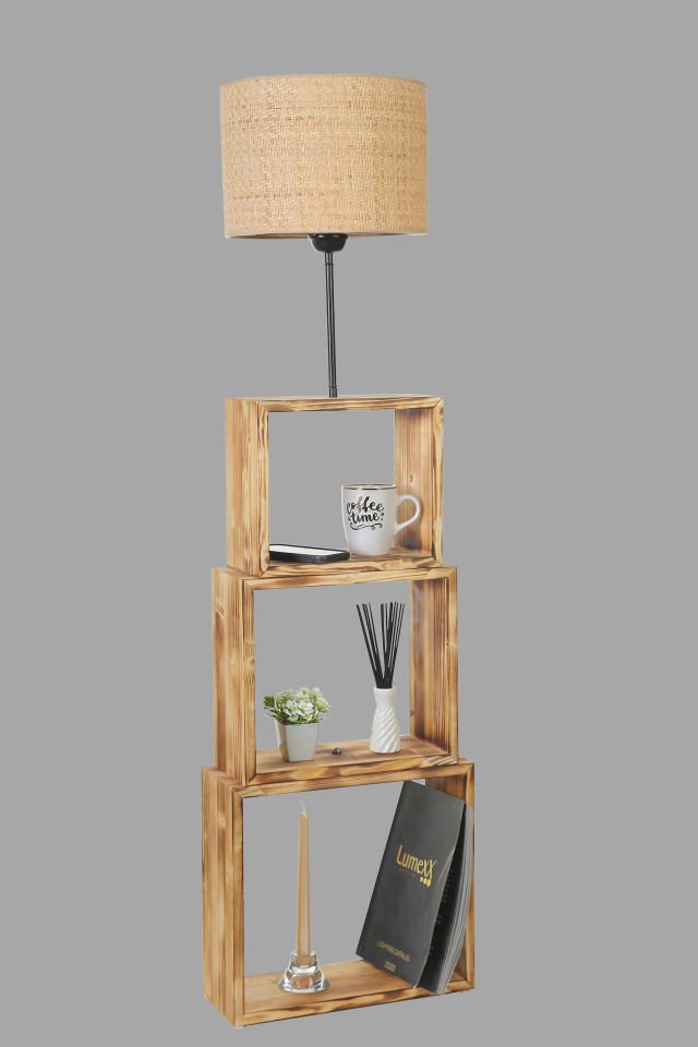 PUZZLE YANIK LAMBADER HASIR RATTAN ABAJURLU