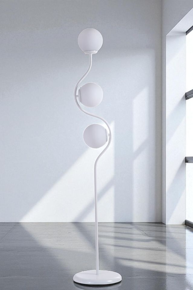 TURAN 3 LÜ BEYAZ LAMABDER BEYAZ CAMLI