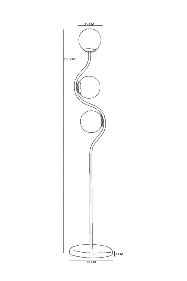 TURAN 3 LÜ BEYAZ LAMABDER BEYAZ CAMLI