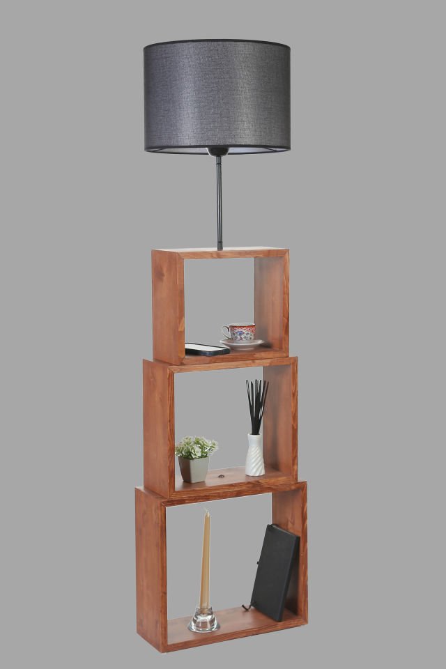 VİZ LAMBADER HASIR SİYAH ABAJURLU