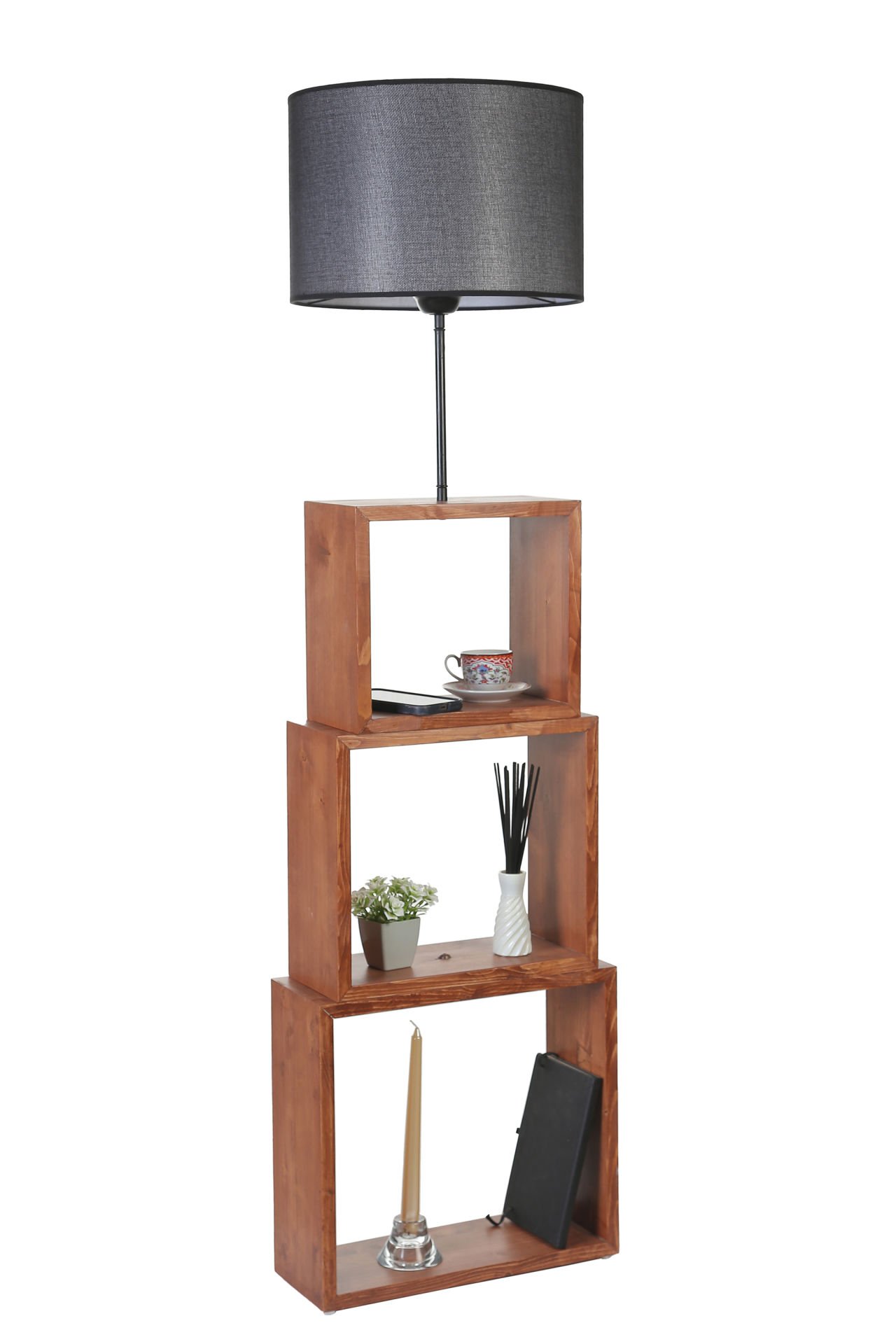 VİZ LAMBADER HASIR SİYAH ABAJURLU