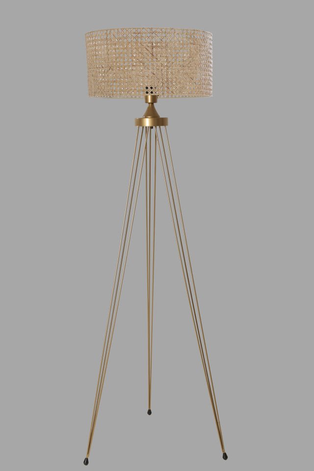 STAR ESKİTME LAMBADER SİLİNDİR RATTAN ABAJURLU