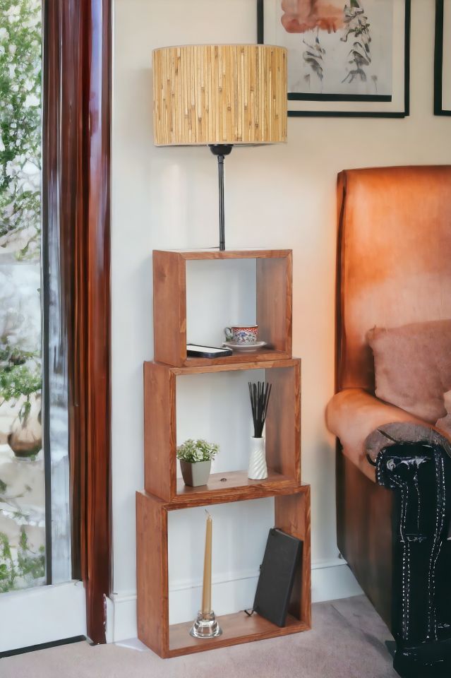 PUZZLE CEVİZ LAMBADER BAMBU 07 ABAJURLU