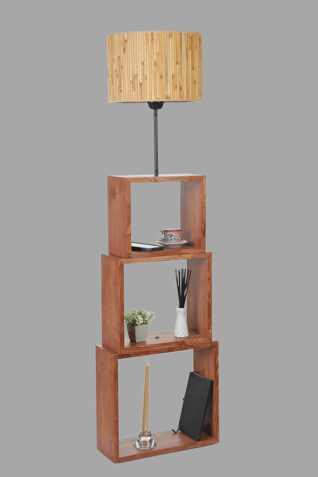 PUZZLE CEVİZ LAMBADER BAMBU 07 ABAJURLU