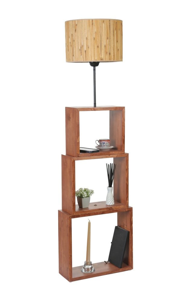 PUZZLE CEVİZ LAMBADER BAMBU 07 ABAJURLU