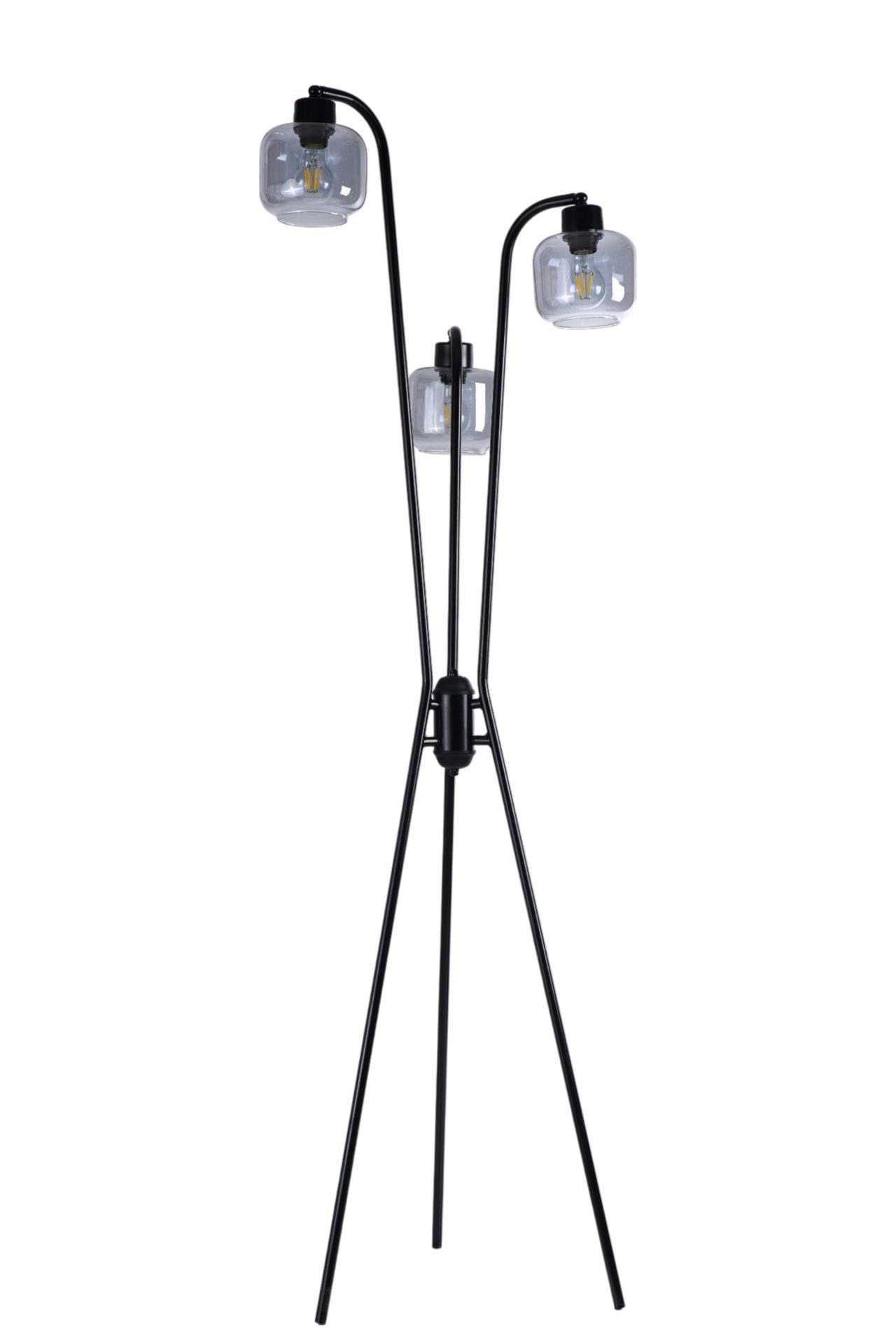 YENİ AKASYA 3 LÜ SİYAH LAMBADER FÜME CAMLI