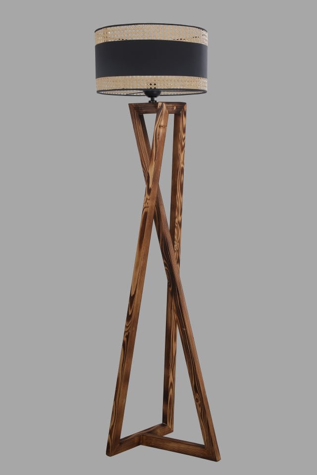 MAÇKA YANIK LAMBADER SİLİNDİR 03 RATTAN ABAJURLU