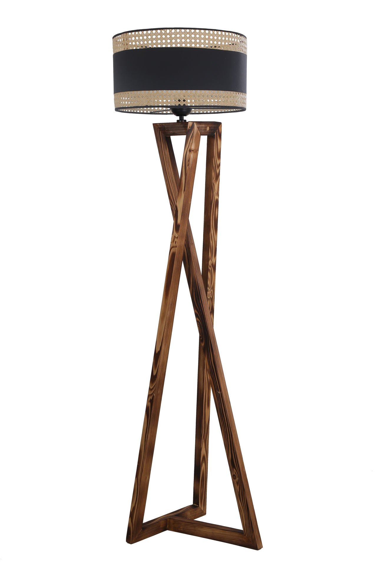 MAÇKA YANIK LAMBADER SİLİNDİR 03 RATTAN ABAJURLU