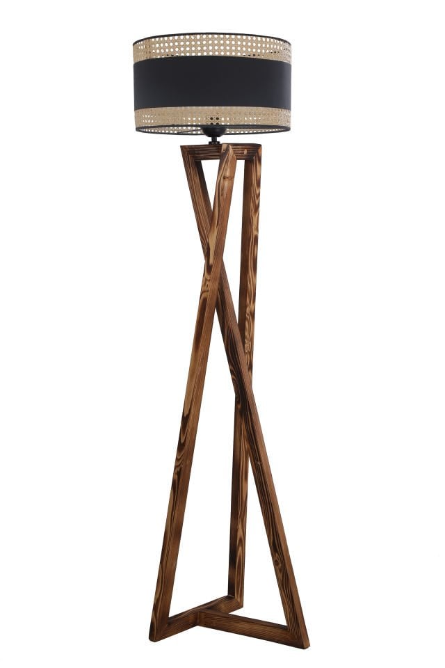 MAÇKA YANIK LAMBADER SİLİNDİR 03 RATTAN ABAJURLU