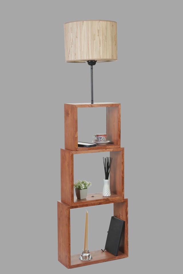 PUZZLE CEVİZ LAMBADER BAMBU 09 ABAJURLU