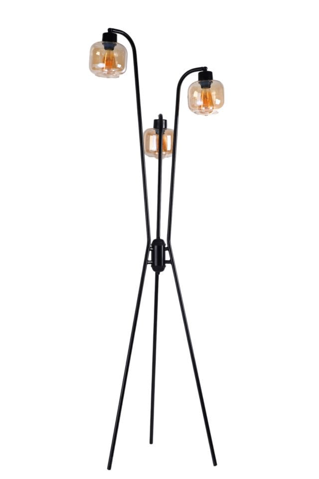 YENİ AKASYA 3 LÜ SİYAH LAMBADER BAL CAMLI