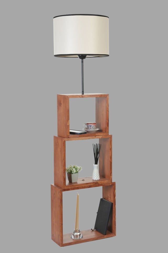 PUZZLE CEVİZ LAMBADER FİNLİ KREM ABAJURLU