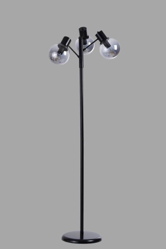 SAFİR 3 LÜ SİYAH LAMBADER FÜME CAMLI