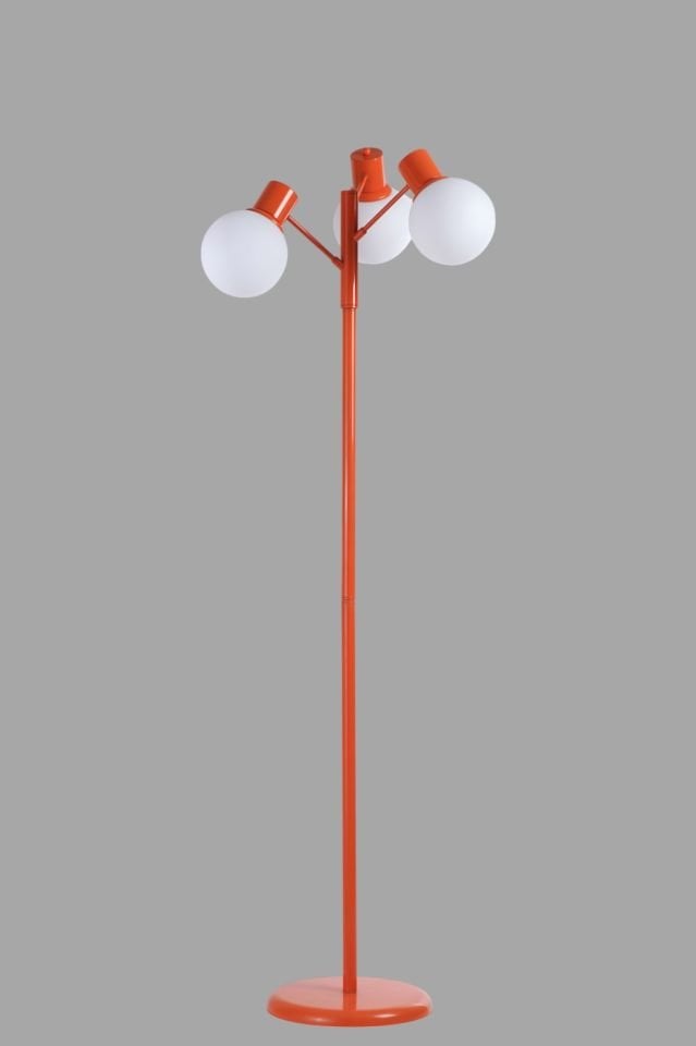 SAFİR 3 LÜ TURUNCU LAMBADER BEYAZ CAMLI