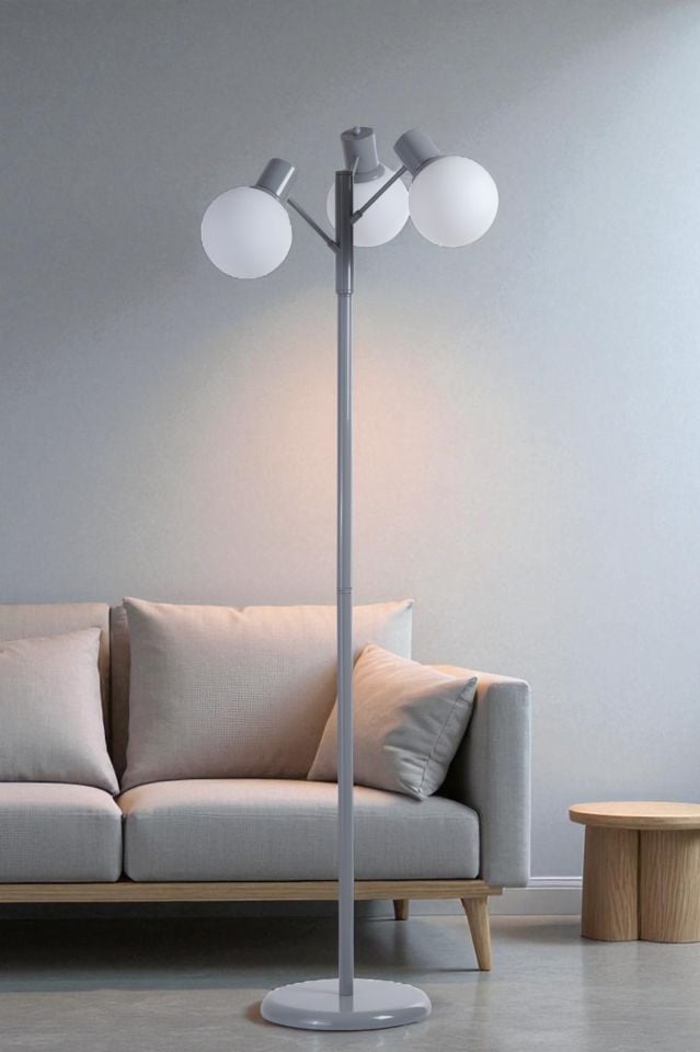 SAFİR 3 LÜ GRİ LAMBADER BEYAZ CAMLI