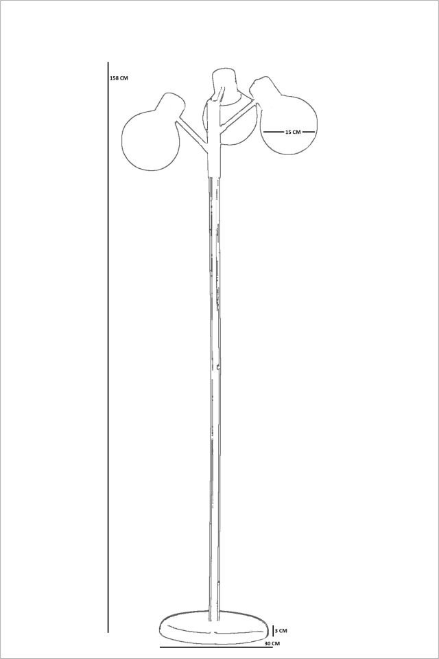 SAFİR 3 LÜ SİYAH LAMBADER BEYAZ CAMLI