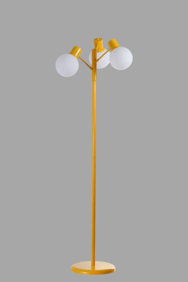 SAFİR 3 LÜ SARI LAMBADER BEYAZ CAMLI