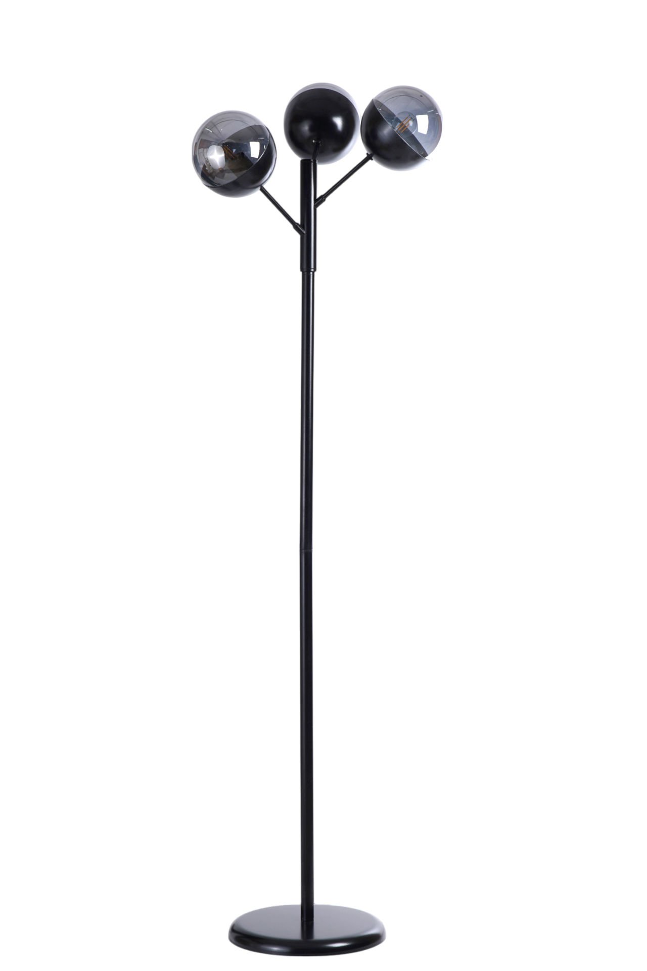 KÜRE 3 LÜ SİYAH LAMBADER FÜME CAMLI