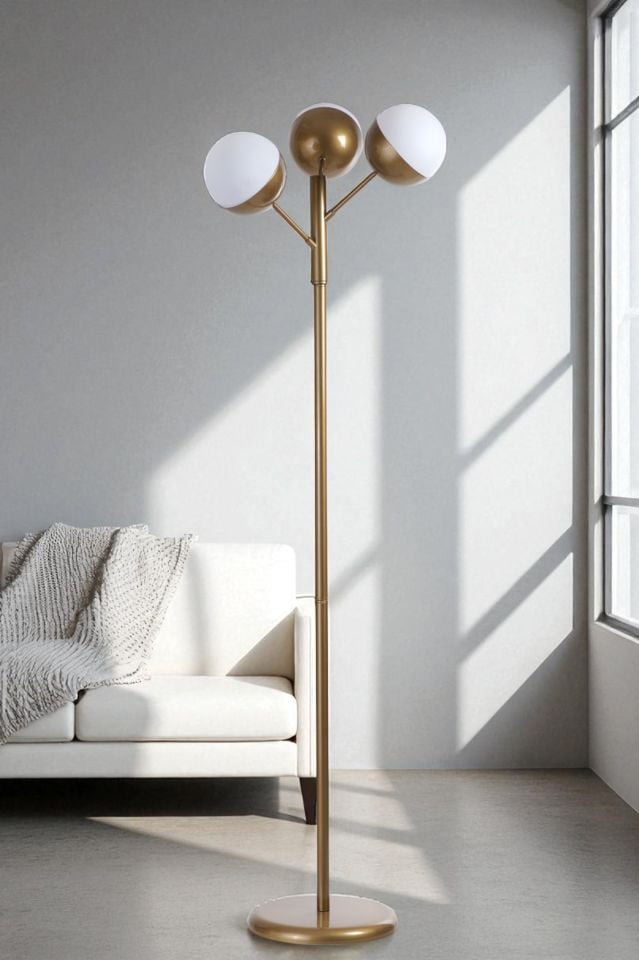 KÜRE 3 LÜ ESKİTME LAMBADER BEYAZ CAMLI