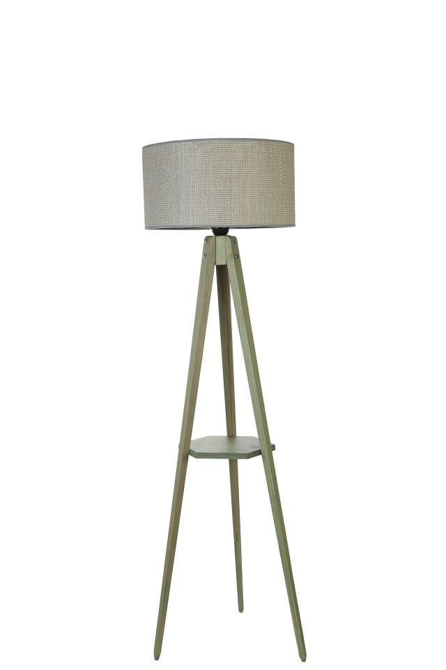 SEHBALI TRİPOD YEŞİL LAMBADER SİLİNDİR BAMBU 06 ABAJURLU