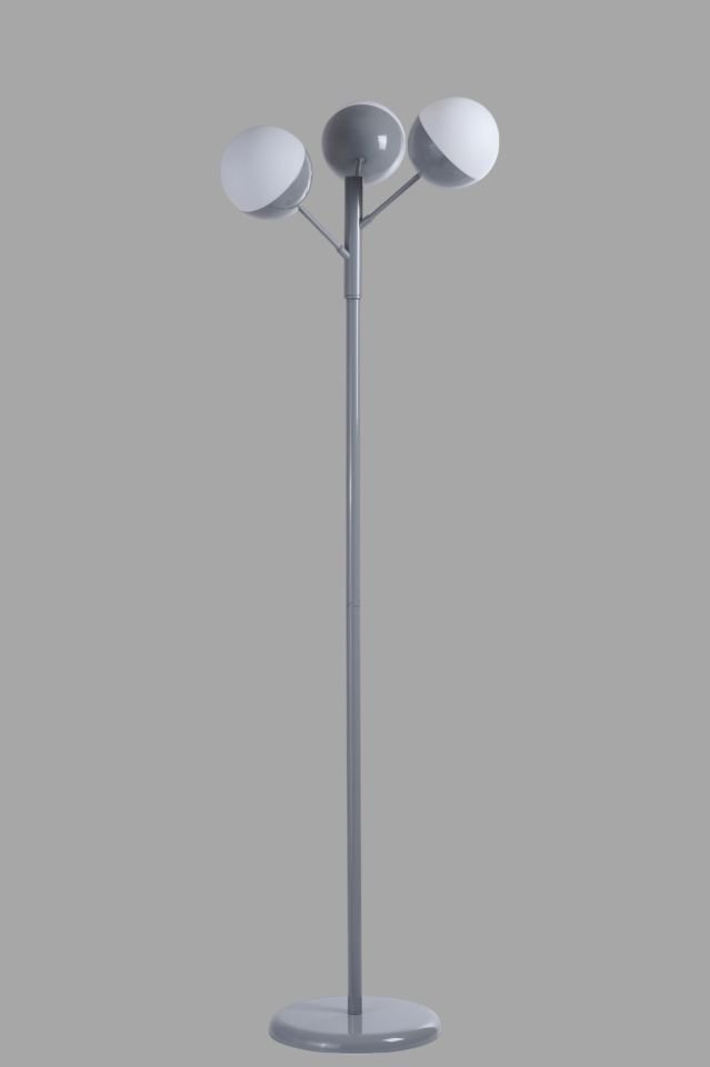 KÜRE 3 LÜ GRİ LAMBADER BEYAZ CAMLI