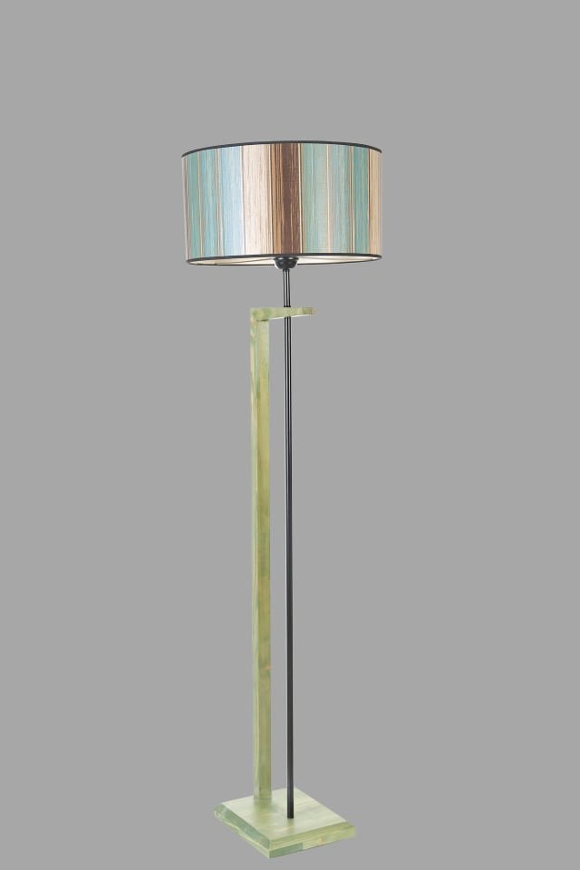 MENEKŞE YEŞİL LAMBADER SİLİNDİR RENKLİ ABAJURLU