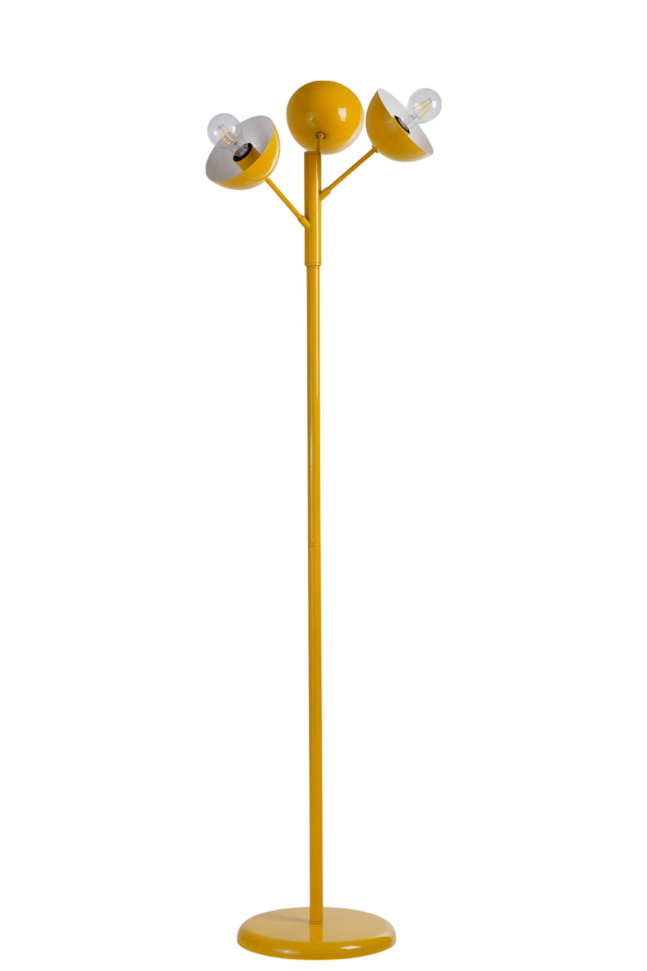 KÜRE 3 LÜ SARI LAMBADER METAL BAŞLIKLI