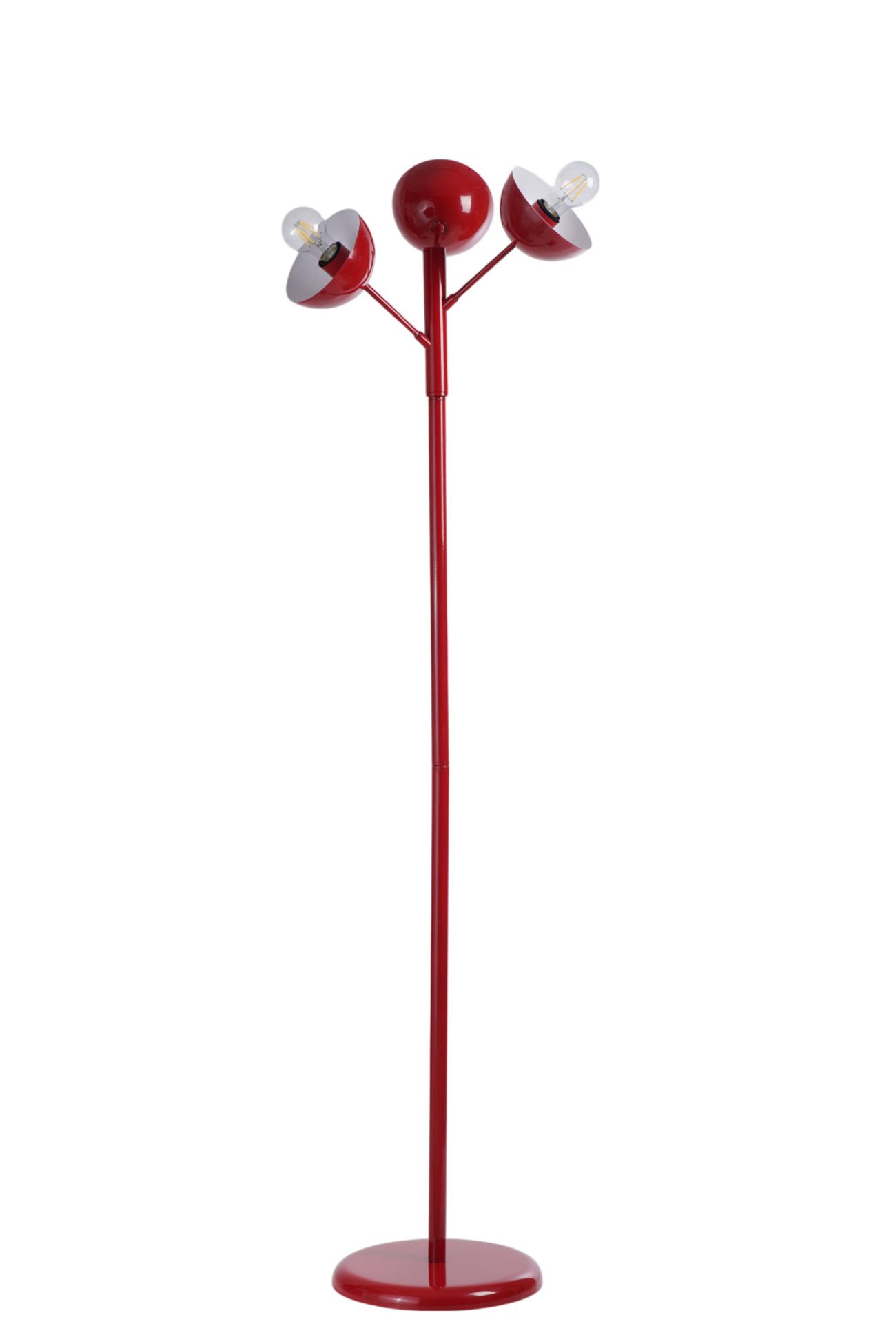 KÜRE 3 LÜ KIRMIZI LAMBADER METAL BAŞLIKLI