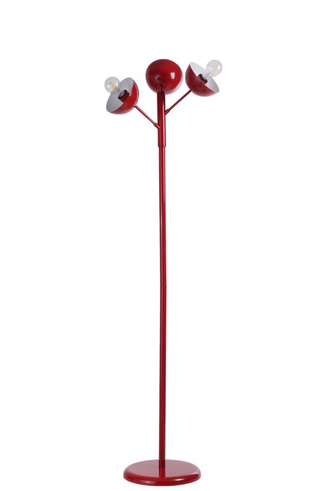 KÜRE 3 LÜ KIRMIZI LAMBADER METAL BAŞLIKLI