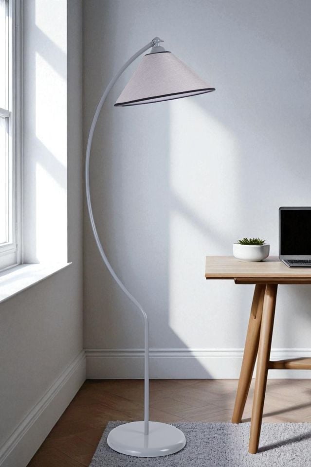 OGEDAY GRİ LAMBADER HASIR GRİ ABAJURLU