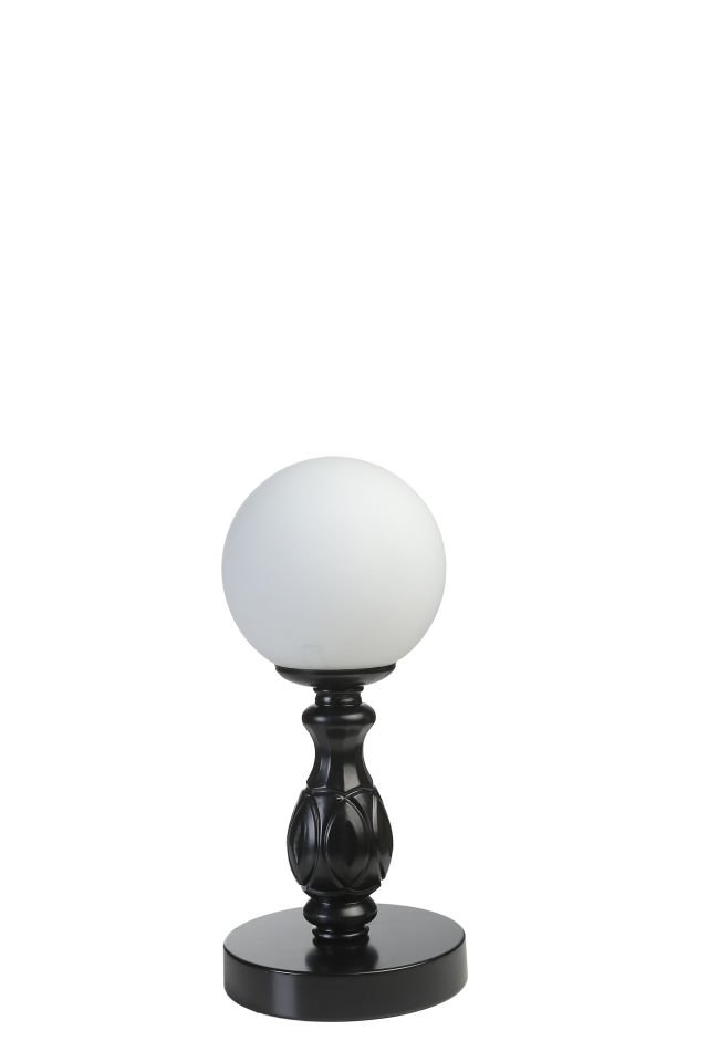 OLİMPİYAT SİYAH BEYAZ CAMLI MASA LAMBASI