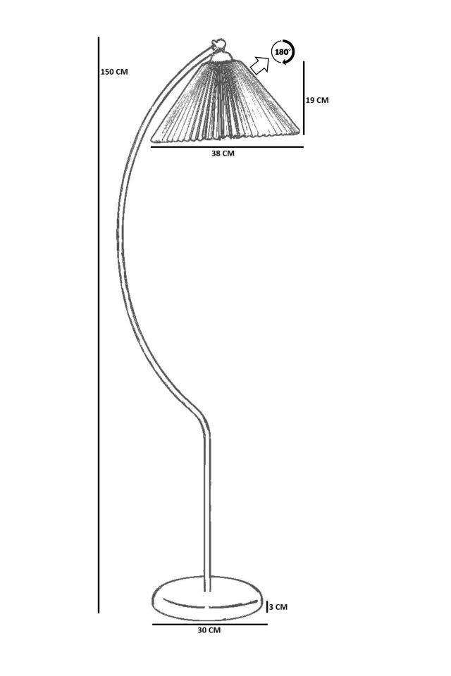 OGEDAY SİYAH LAMBADER PİLELİ SİYAH ABAJURLU