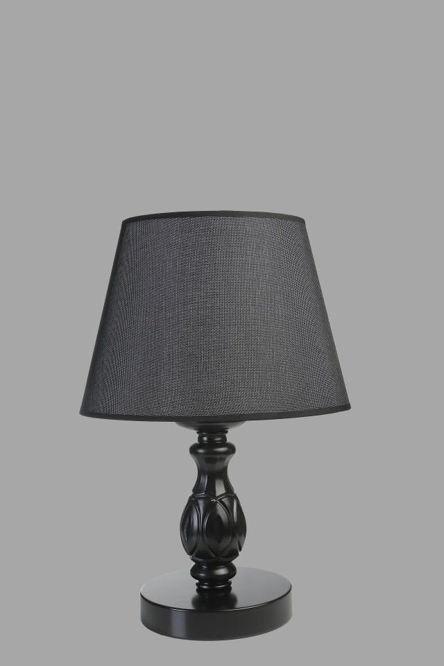 OLİMPİYAT SİYAH PRAMİT HASIR ESKİTME ABAJURLU MASA LAMBASI