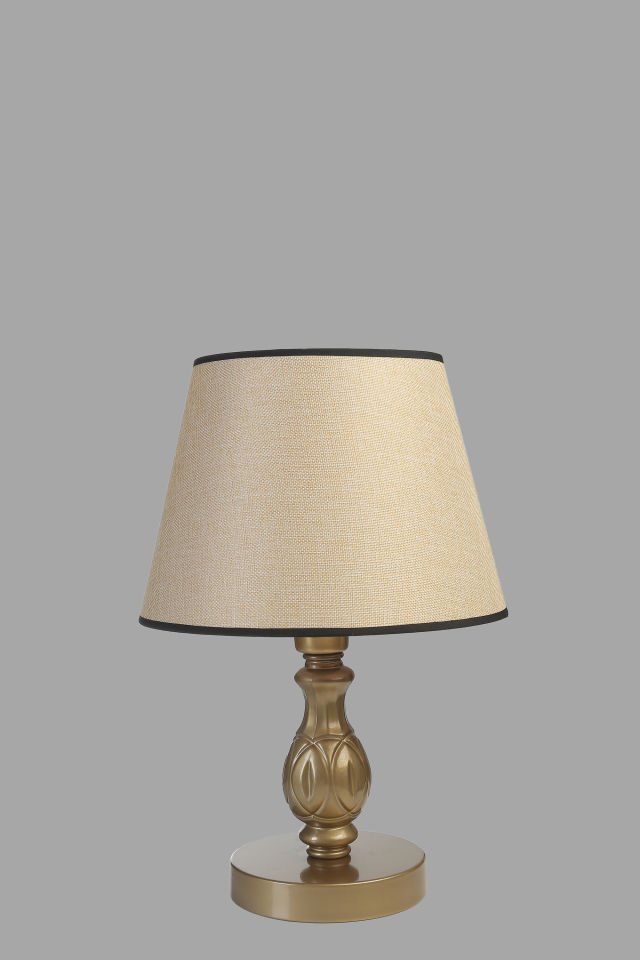 OLİMPİYAT ESKİTME PRAMİT AÇIK HASIR ABAJURLU MASA LAMBASI