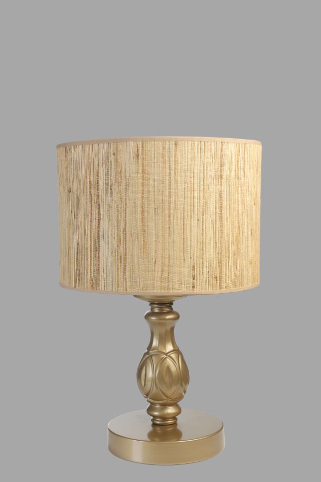 OLİMPİYAT ESKİTME SİLİNDİR BAMBU 010 ABAJURLU MASA LAMBASI