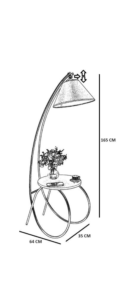 GÜLER ESKİTME LAMBADER PRAMİT AÇIK HASIR ABAJURLU