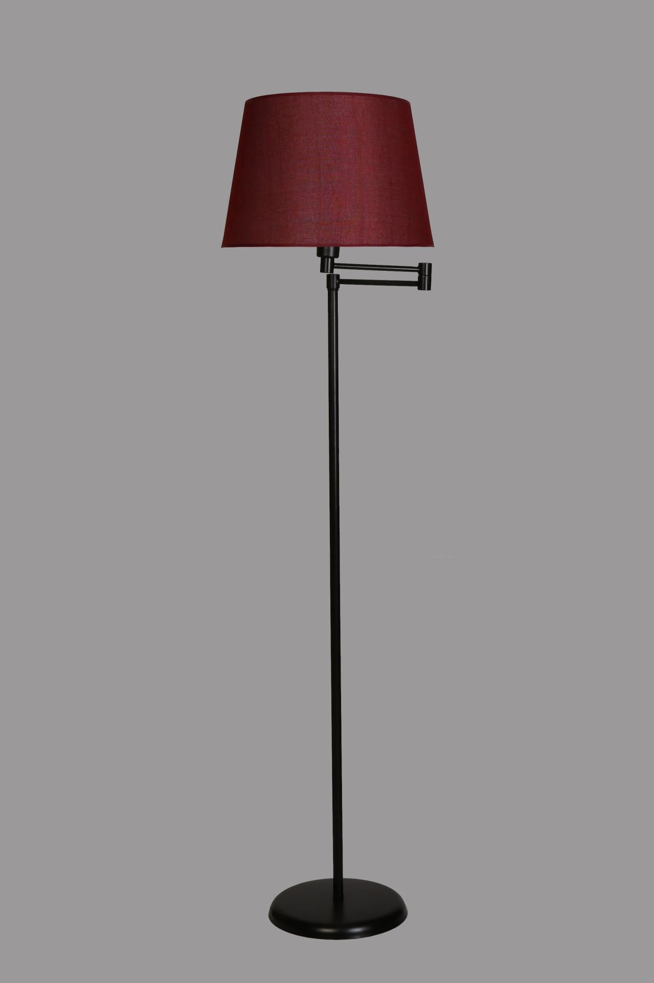 ALMİNA LAMBADER SİYAH AYAK PRAMİT HASIR BORDO ABAJURLU