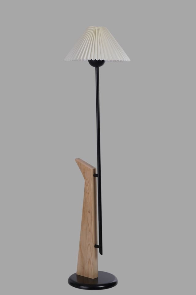 BERZAN NATUREL LAMBADER PİLELİ KREM ABAJURLU