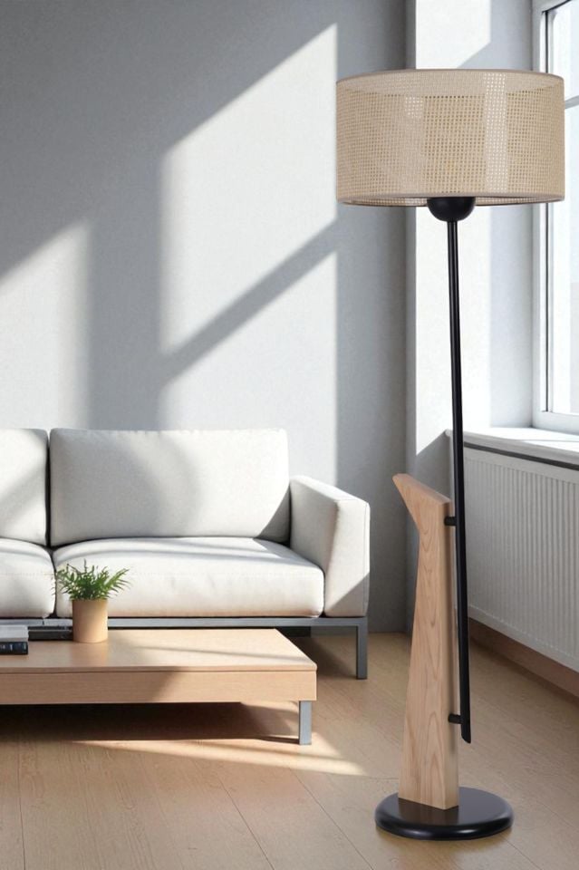 BERZAN NATUREL LAMBADER SİLİNDİR PETEK ABAJURLU