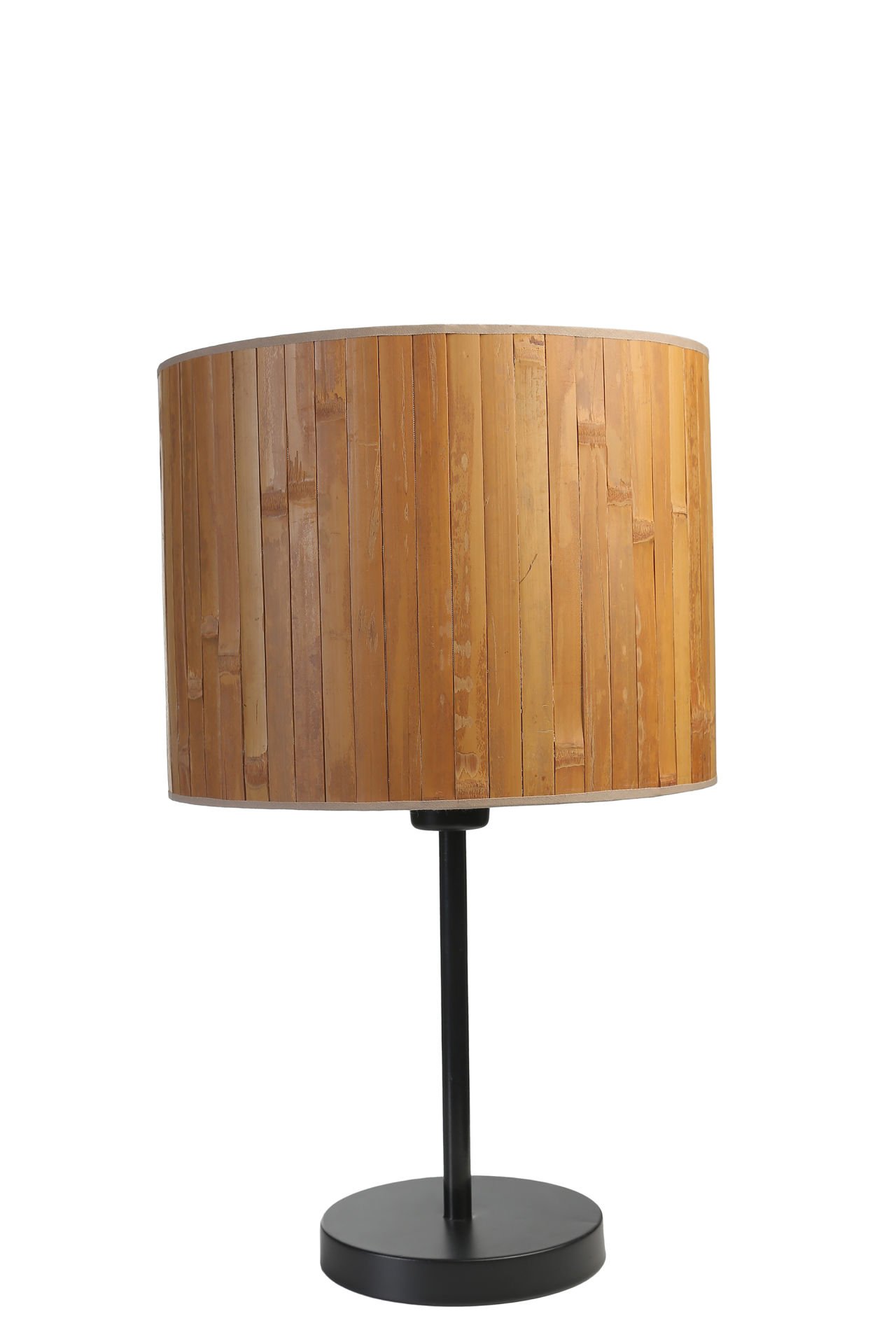 BAMBU 01 ABAJURLU MASA LAMBASI SİYAH