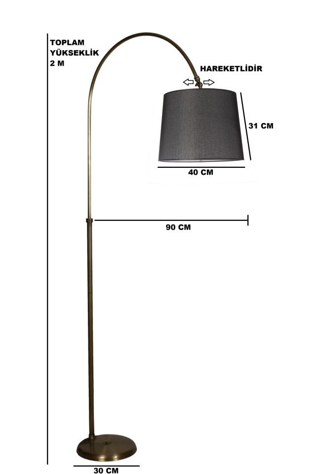 LİNA LAMBADER ESKİTME AYAK PRAMİT HASIR SİYAH ABAJURLU