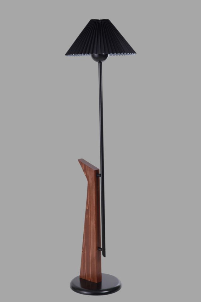 BERZAN CEVİZ LAMBADER PİLELİ SİYAH ABAJURLU